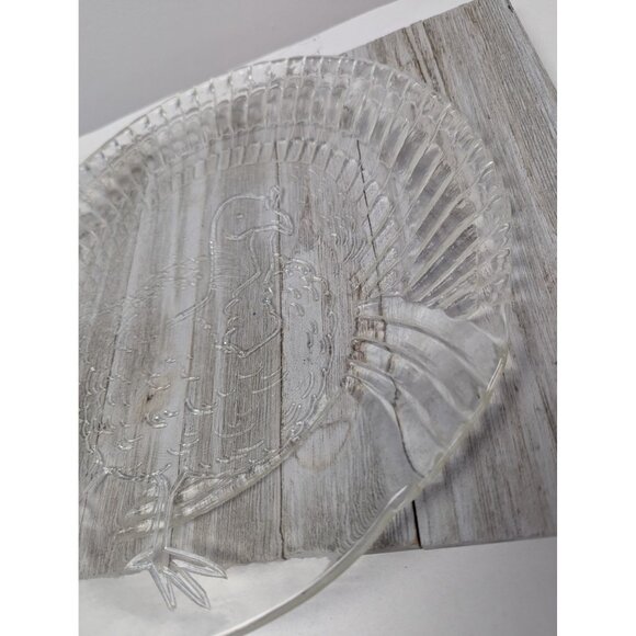 Pilgrim Glass "CHRISTMAS MORNING" Party Platter 13" Hand Made Ceredo, WV Vintage - Picture 3 of 6